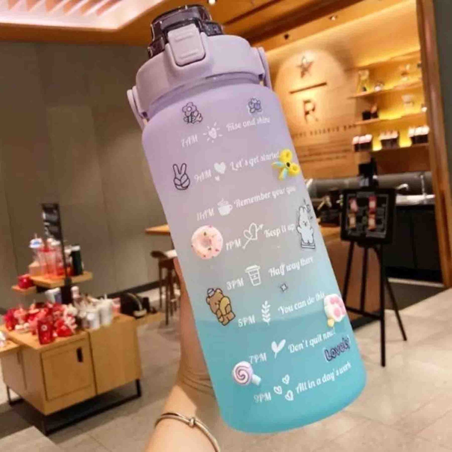 Botella De Agua Motivacional 2 Litro