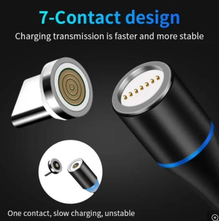 Cable Magnético Usb 3 En 1 Premium 1 Mt