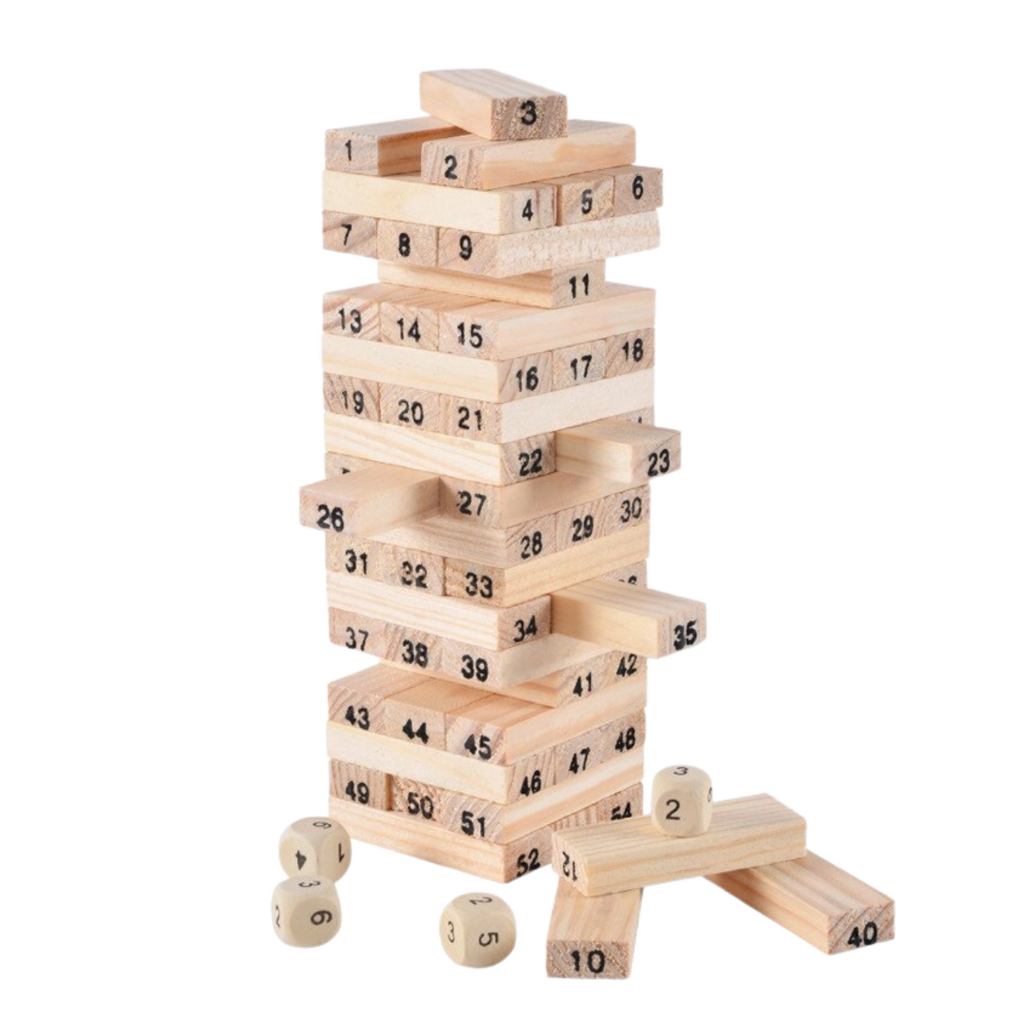 Jenga Numeros 54 Piezas