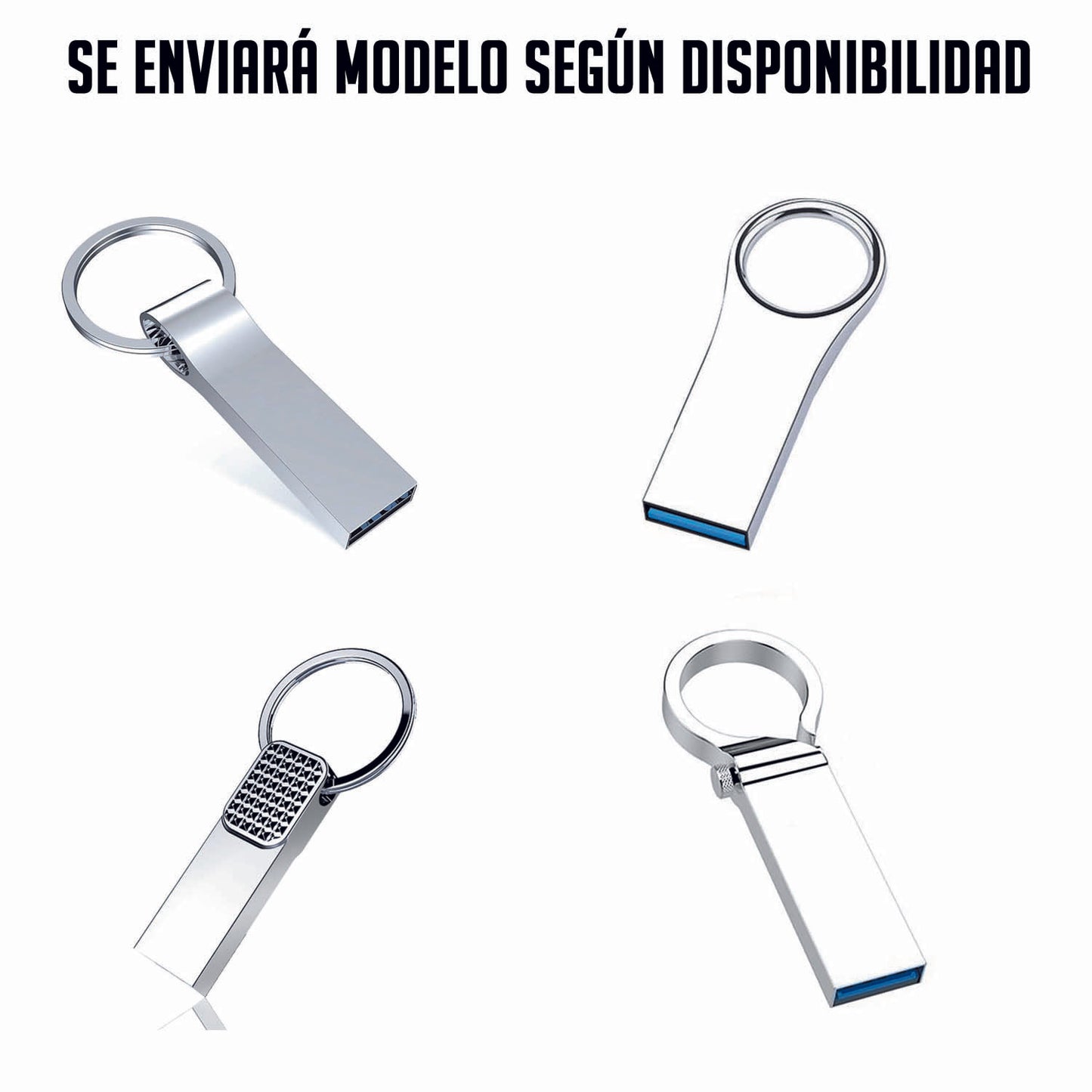 Pendrive Llavero 2 Tb - 3.0 + Adaptadores