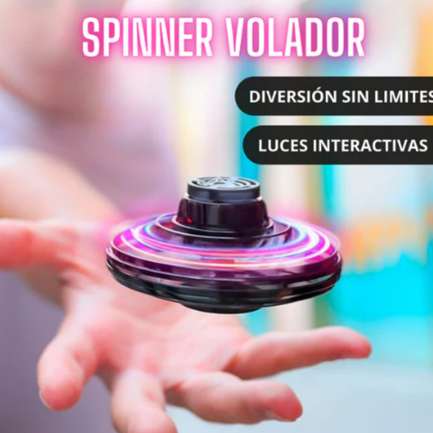 Mini Dron Spinner Volador Con Luces