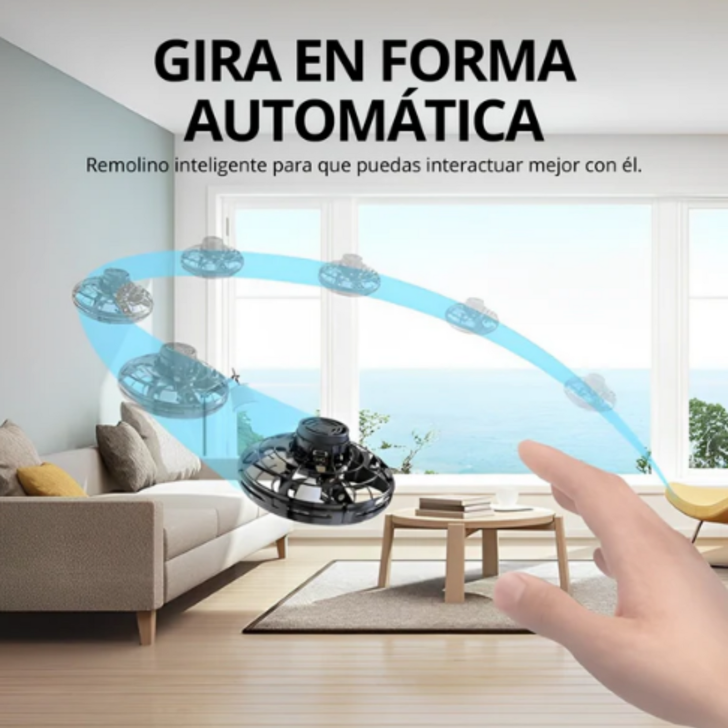 Mini Dron Spinner Volador Con Luces
