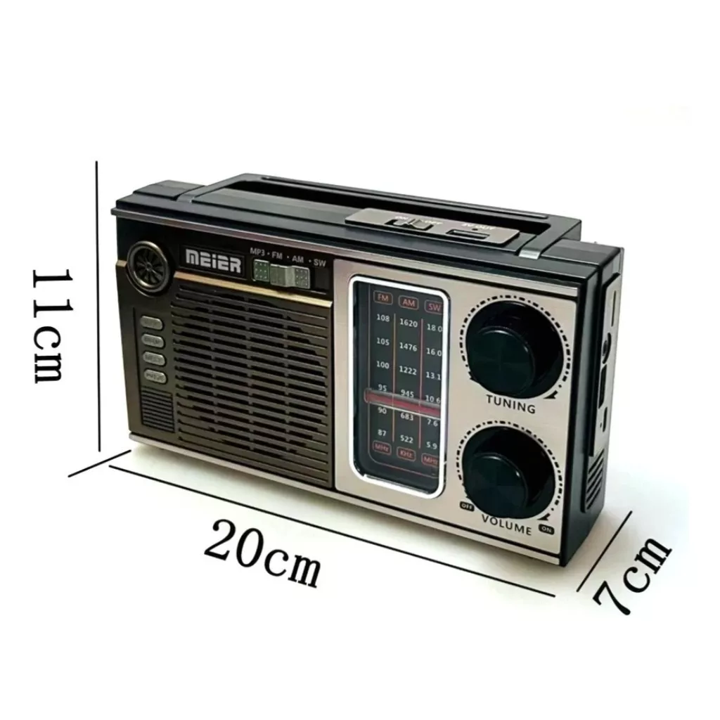 Radio Portátil Solar y USB