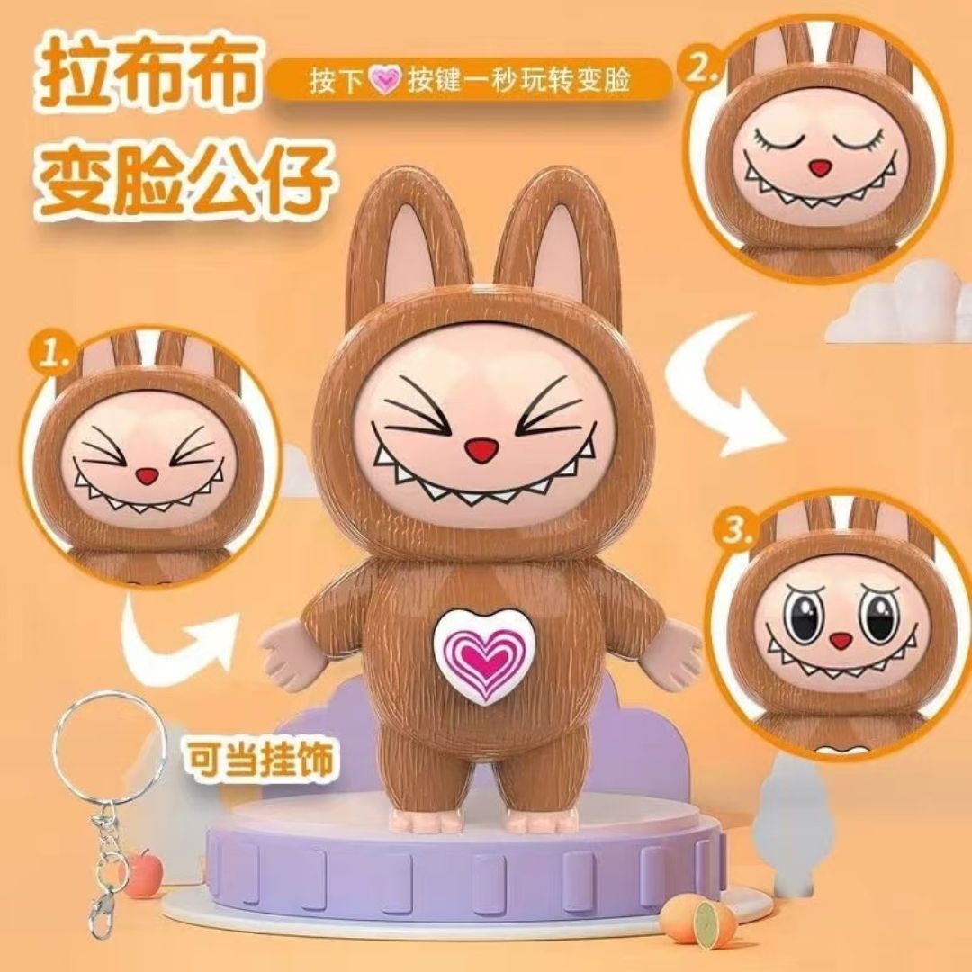 Llavero Labubu Kawaii Cambia Cara