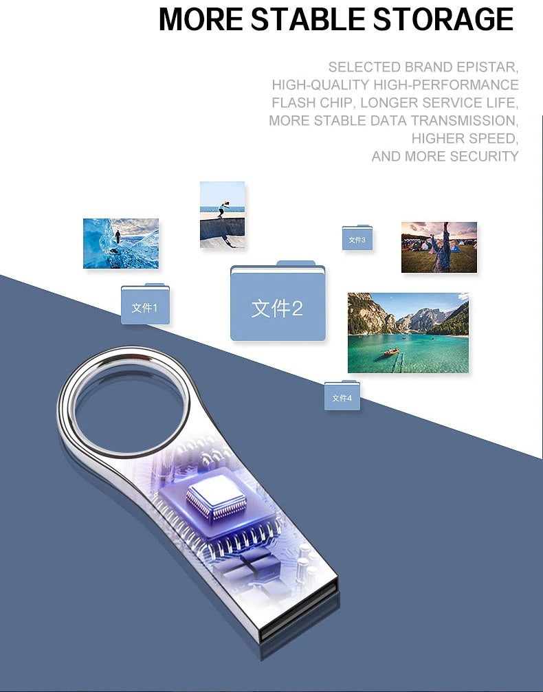 Pendrive Llavero 2tb + Adaptador Tipo C