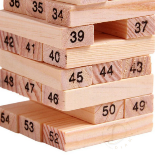 Jenga Numeros 54 Piezas