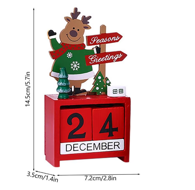 Calendario navidad en madera