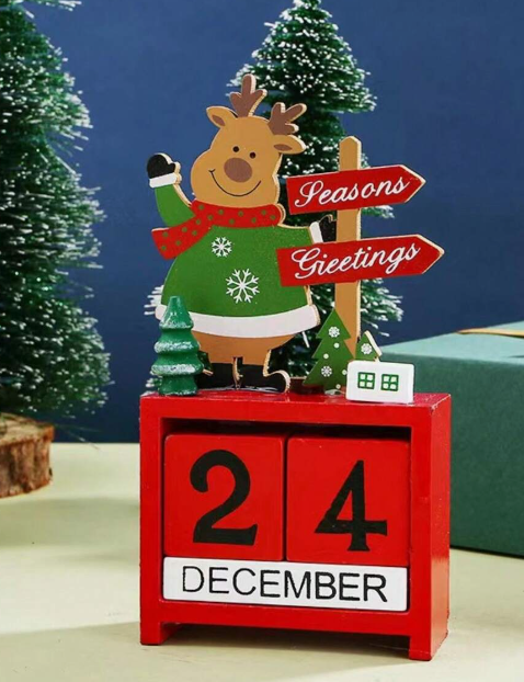 Calendario navidad en madera