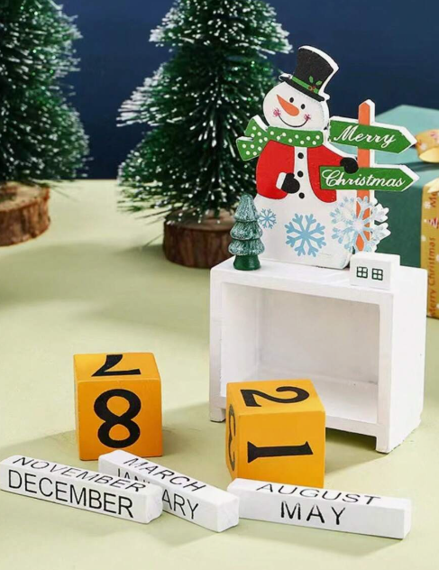 Calendario navidad en madera
