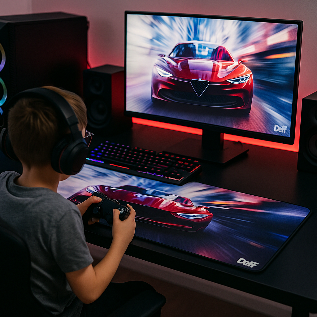 Mousepad Gamer XL 39 Auto rojo