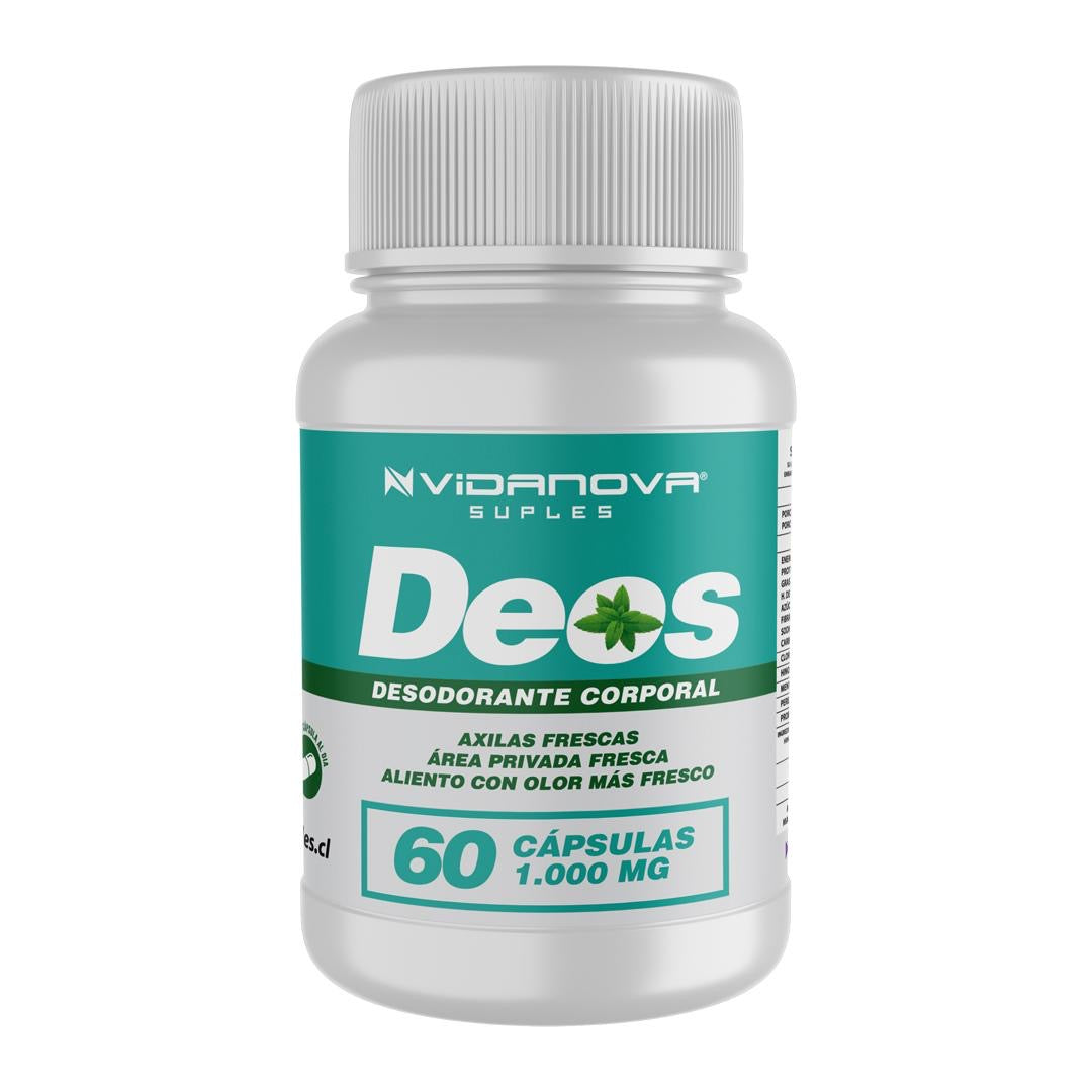 DEOS Suplemento desodorante interno 60 cápsulas 1000mg