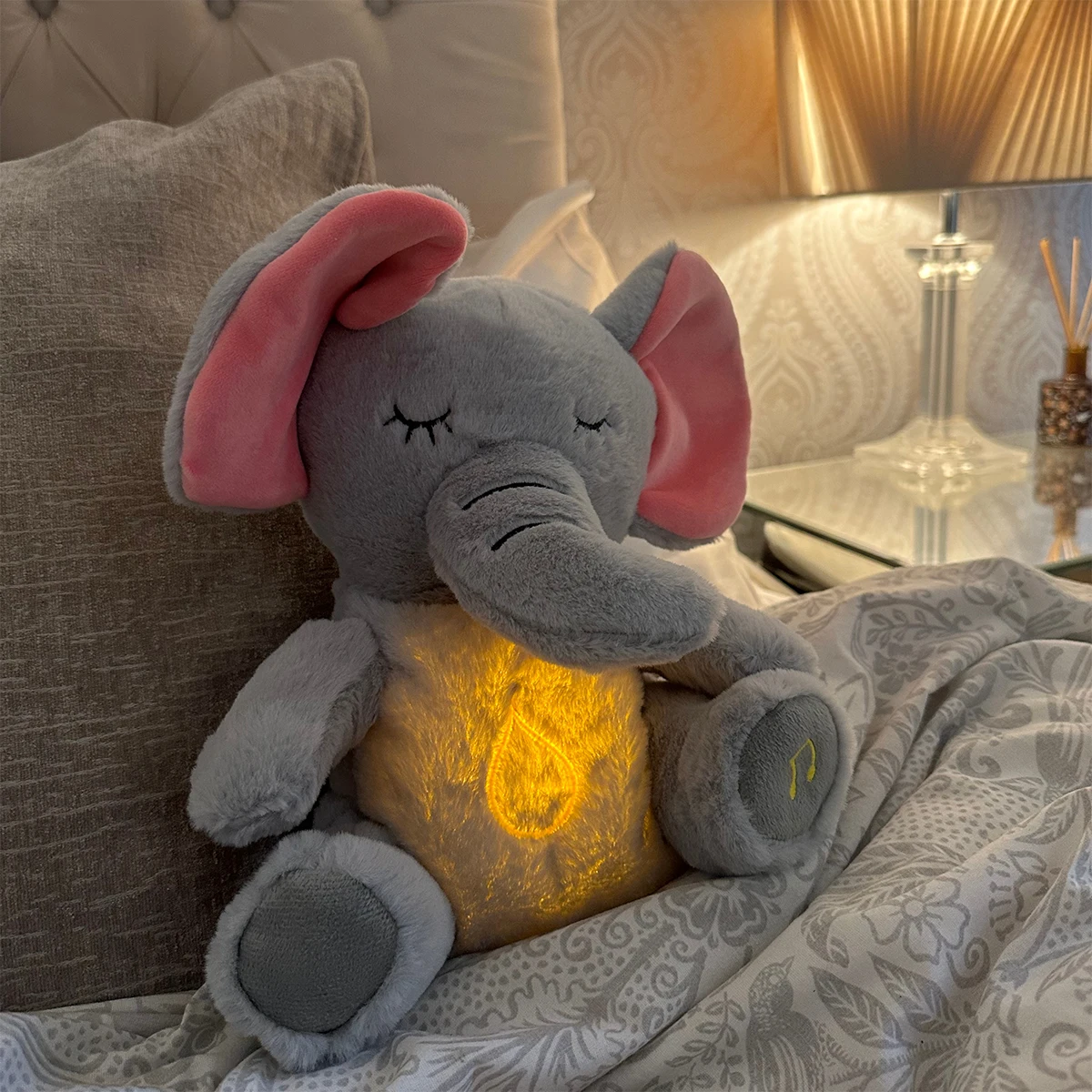 Peluche elefante De Apego Antiestrés Respira Luz
