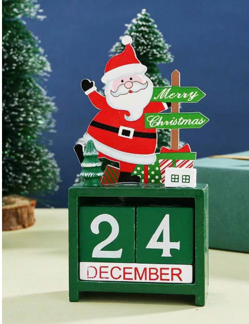 Calendario navidad en madera