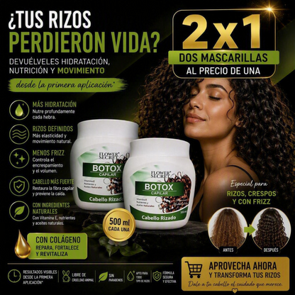 2x1 BOTOX CAPILAR CABELLO RIZADO 500ml