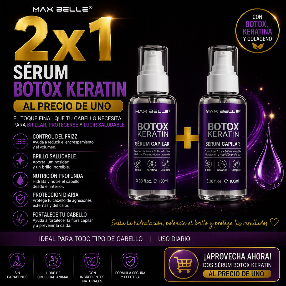 2x1 Sérum Capilar Botox Keratin