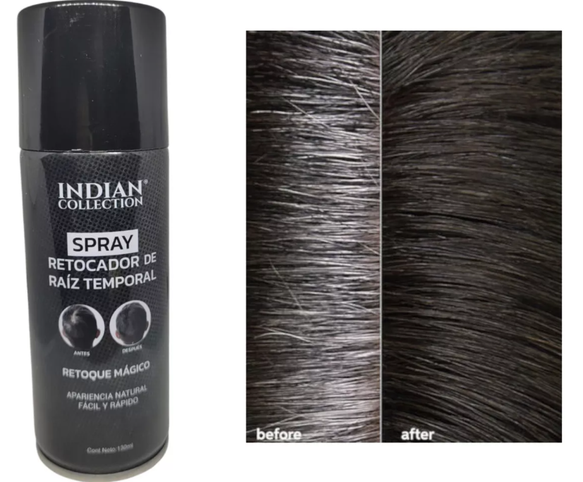 Spray pinta cana retoque cabello