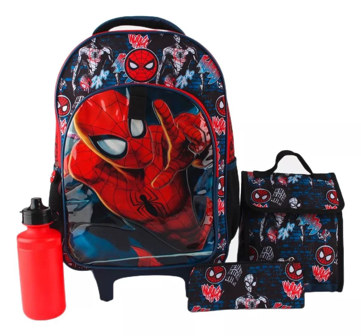 Mochila Spiderman  Lonchera Estuche Botella