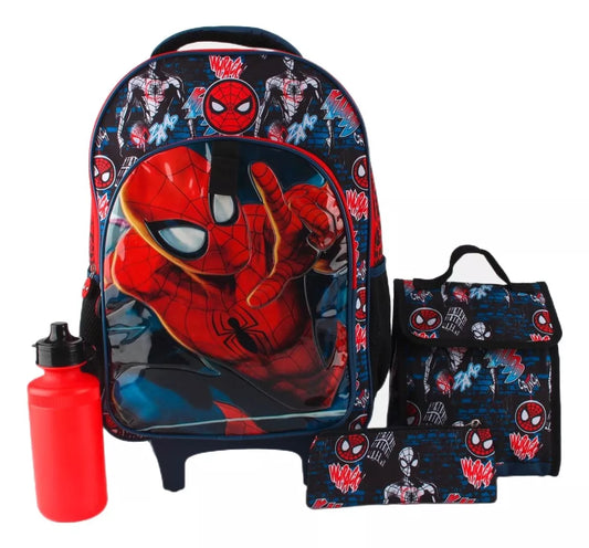 Mochila Spiderman  Lonchera Estuche Botella