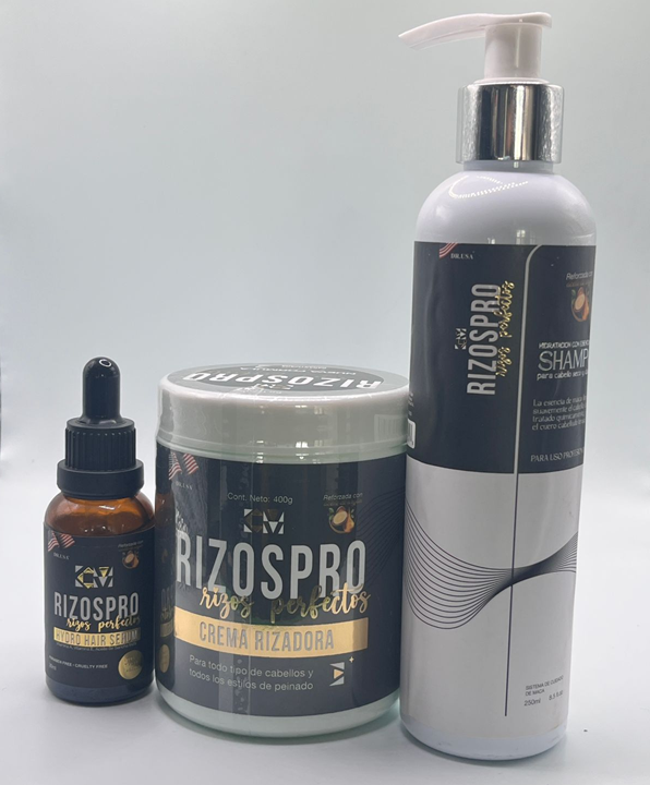 Combo Rizos Pro - Crema, Shampoo y Aceite serum